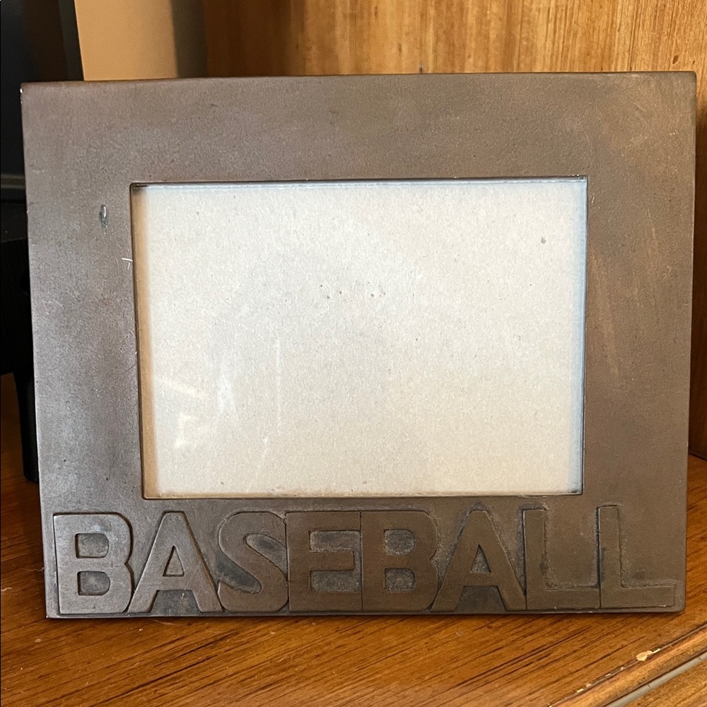 Hobby Lobby Baseball Themed Gray Frame 5x7”